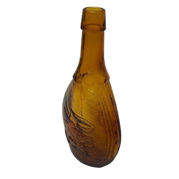 Vintage Wheaton Glass Bottle Amber Orange 9.25" High Retro Colonial Style - Picture 7 of 8